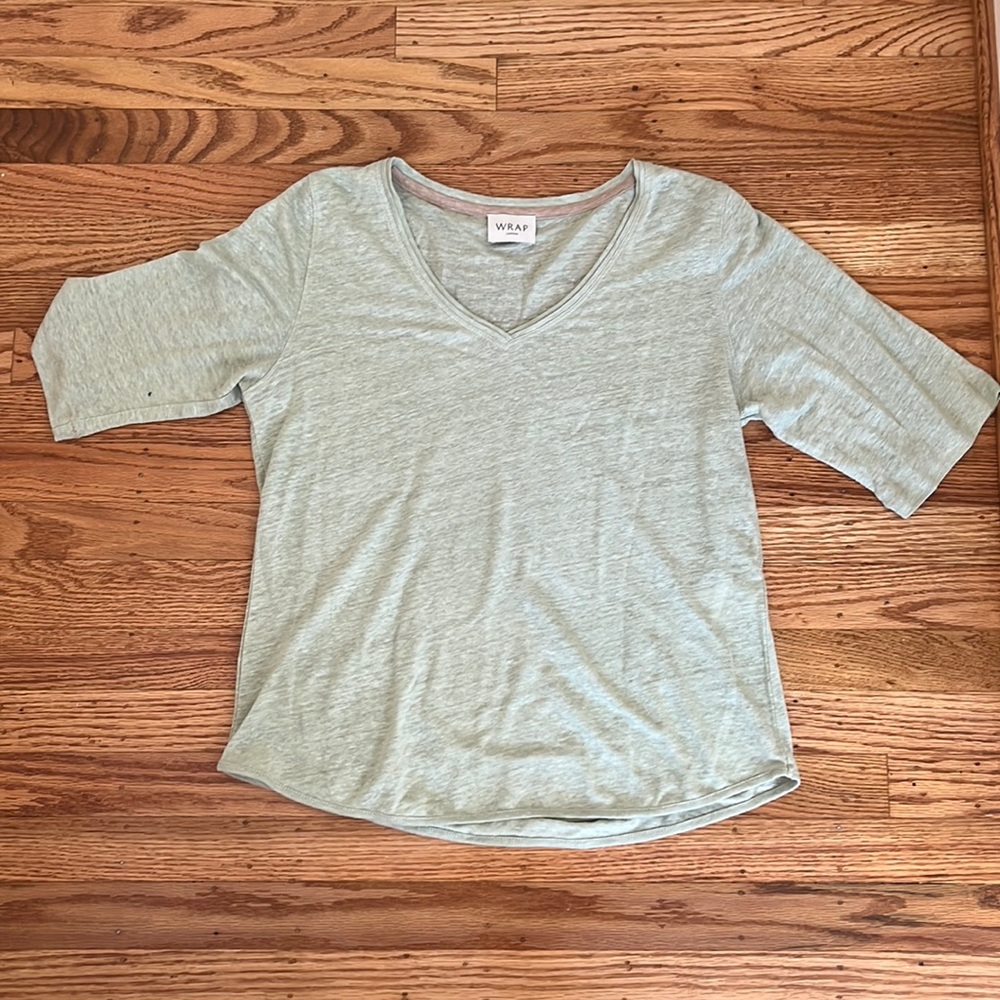 Wrap London Linen Top-1/2 sleeved- never worn without tags